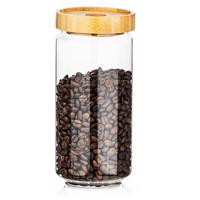 4Home Bamboo Style üveg élelmiszer tároló bambusz fedéllel, 1000 ml, 1000 ml