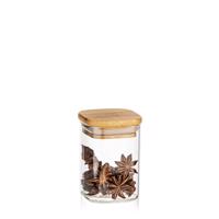 4Home Bamboo üveg élelmiszer tároló bambusz fedéllel, 170 ml, 170 ml