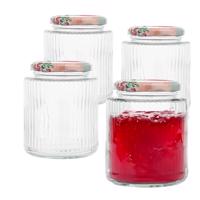 Altom befőttesüvegek fedővel és címkével 450 ml, 4 db, 450 ml
