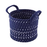 Altom Pamut kerek kosár Sötétkék, 22 x 18 cm, 22 cm átmérőjű