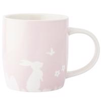 Altom Porcelán bögre Nyúl pillangóval, 360 ml,rózsaszín, rózsaszín, rózsaszín