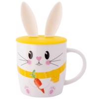 Altom Porcelán Nyúl bögre szilikon fedéllel, 400ml