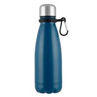 Altom Rozsdamentes acél vizes palack karabinerrel350 ml , tengerészkék, kék