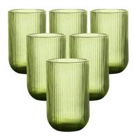 Altom Selena Green pohár, 430 ml, 6 db-os készlet, zöld