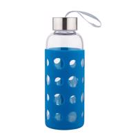 Altom Üveg vizes palack szilikonhüvelyben 425 ml,tengerészkék, kék