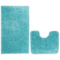 AmeliaHome Bati fürdőszobai kilépő szett, kék, 2 db, 50 x 80 cm, 40 x 50 cm