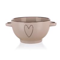 Banquet HEART kerámia tál 660 ml, bézs