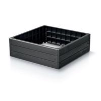 BASE WOODY magasított ágyas  antracit, 75,6 x 25 x 75,6 cm, antracit