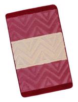 Bellatex fürdőszoba szőnyeg Bany Chevron, bordó,60 x 100 cm