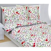 Bellatex Pamut ágynemű Wolf pipacsok piros , 140 x200 cm, 70 x 90 cm