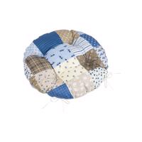 Bellatex Ülőpárna Adela steppelt kerek patchworkkék 40 x 40 cm