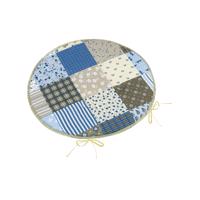 Bellatex Ülőpárna Adele kerek sima Patchwork kék40 x 40 cm 40 x 40 cm