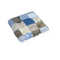 Bellatex Ülőpárna Adele steppelt Patchwork kék ,40 x 40 cm