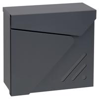 BK.509.G.AM fekete acél postaláda, 33,5 x 37 x 11,5 cm