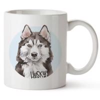 Bohemia Gifts Kerámia bögre - Husky, 350 ml