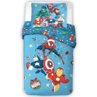 Carbotex Gyermek pamut ágynemű Avengers ChristmasRide, 140 x 200 cm, 70 x 90 cm, 70 x 90 cm