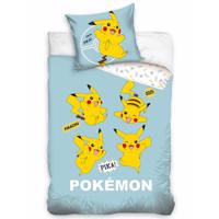 Carbotex Gyermek pamut ágynemű Pokémon Pika PikaPika Pikachu, 140 x 200 cm, 70 x 90 cm, 70 x 90 cm