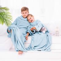 Decoking Lazy Kids takaró ujjakkal, kék, 90 x 105 cm, világoskék