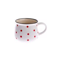 Dots kerámia bögre 230 ml, fehér , fehér, 230 ml