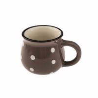 Dots kerámia bögre 75 ml, szürke , szürke, 75 ml