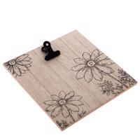 Fa dekortábla klipsszel Meadow flowers, 16 x 16 cm