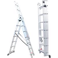Fieldmann FZZ 4307 háromrészes létra, 3 x 7lépcsőfok, 3 x 7 lépcsőfok