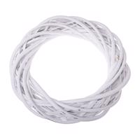 Fonott koszorú Elemetary fehér, átmérő 30 cm
