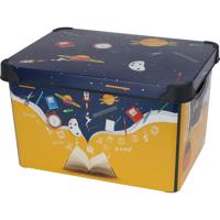 Gyerek tárolódoboz fedeles Universe, 41 x 30 x 24cm, 22 l, műanyag
