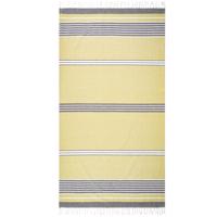 HOME ELEMENTS Fouta törölköző zöld/ szürke, 90 x 170 cm