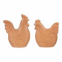Húsvéti dekoráció Tyúk és kakas, 12 x 3 x 14 cm, 2darabos készlet, polirezin