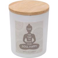 Illatgyertya Soul Happy, pamut illatú, 7 x 8,5 cm, 300 g, fehér