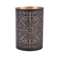 InDecor Fém gyertyatartó Mandala fekete, 13 x  22 cm, L