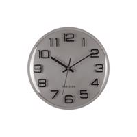 Karlsson 6022SI design falióra, ezüst, átmérő 30cm
