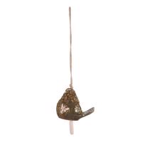 Kerámia függőharang Madár, zöld , 13 x 45 x 9 cm, zöld