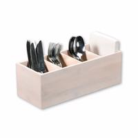 Kesper 57850 Bambusz komód, 4 rekeszes, fehér, 35x 12 x 14 cm, 35 x 12 x 14 cm