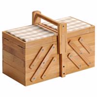 Kesper 58710 Varrókellék-szervező bambusz, 29 x 19x 16,5 cm, 29 x 19 x 16,5 cm