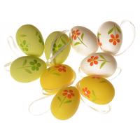 Kültéri lógó tojás készlet, h. 5 cm, 9 dbcsomagban, vegyes színekben
