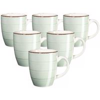 Mäser Bel Tempo kerámia bögre készlet 380 ml, 6 db, zöld, zöld