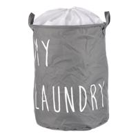 MY LAUNDRY vászon szennyestartó kosár  35 x 35 x 45 cm, szürke