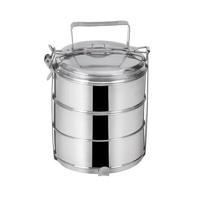 Orion élelmiszer-hordozó 3 x 1,3 l, rozsdamentes acél, 3 emelet