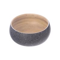 Orion tálaló tál csavart bambusz szürke, átmérő 14 cm, 14 cm