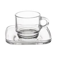 Orion üvegpohár készlet csészealjjal Cozy 6 db ,0,091 ml, 91 ml