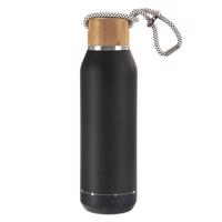 Orion Virág termosz palack 600 ml,  fekete, fekete