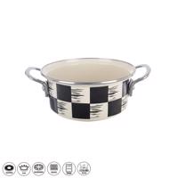 Orion Zománc lábas Chessboard Lem , 1,6 l, átmérő18 cm