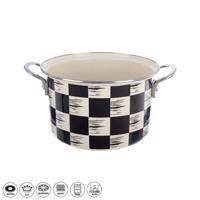 Orion zománcozott edény Chessboard Lem , 3 l,átmérő 20 cm