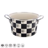 Orion zománcozott edény Chessboard Lem , 4 l,átmérő 22 cm.