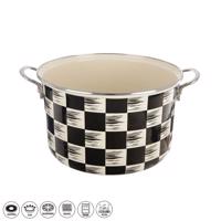 Orion zománcozott edény Chessboard Lem , 6,5 l,átmérő 26 cm