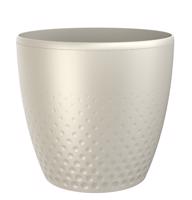 Plastia Perla műanyag kaspó, 16 cm, gyöngyház, 16 cm átmérőjű