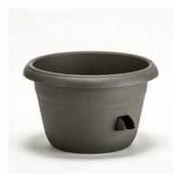 Plastia Siesta önöntöző virágtartó, antracit 25 cm, 25 cm
