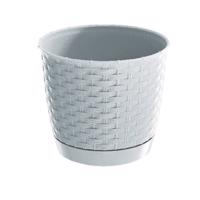 Ratolla Round műanyag virágcserép, 22 m.19,5cm,4,2l,FEH (S449) alátéttel